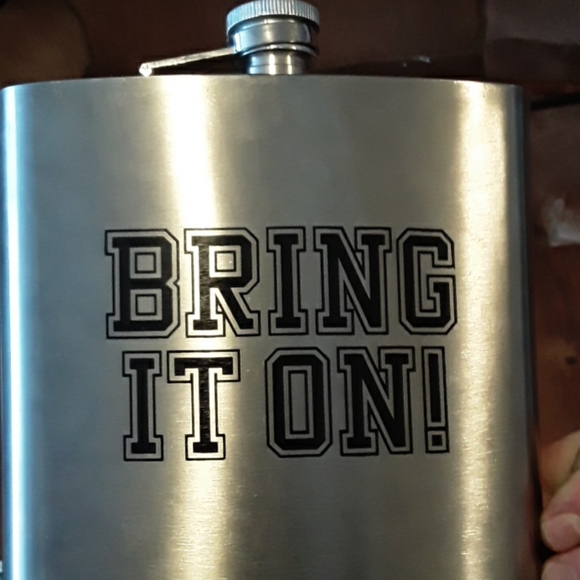 Stainless Steel 64 oz "Bring It On" Beverage Flask - Picture 8 of 9
